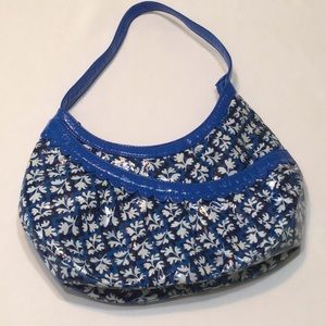 Vera Bradley Vinyl Shoulder Bag Blue Lagoon Frill